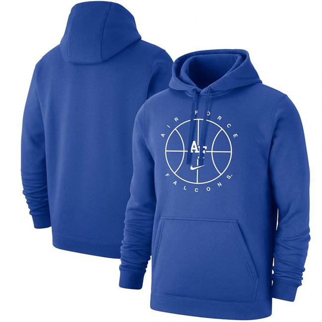Men's Air Force Falcons Royal Basketball Icon Club Fleece Pullover Hoodie